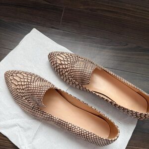 New Snakeskin Patterned Women's Loafers